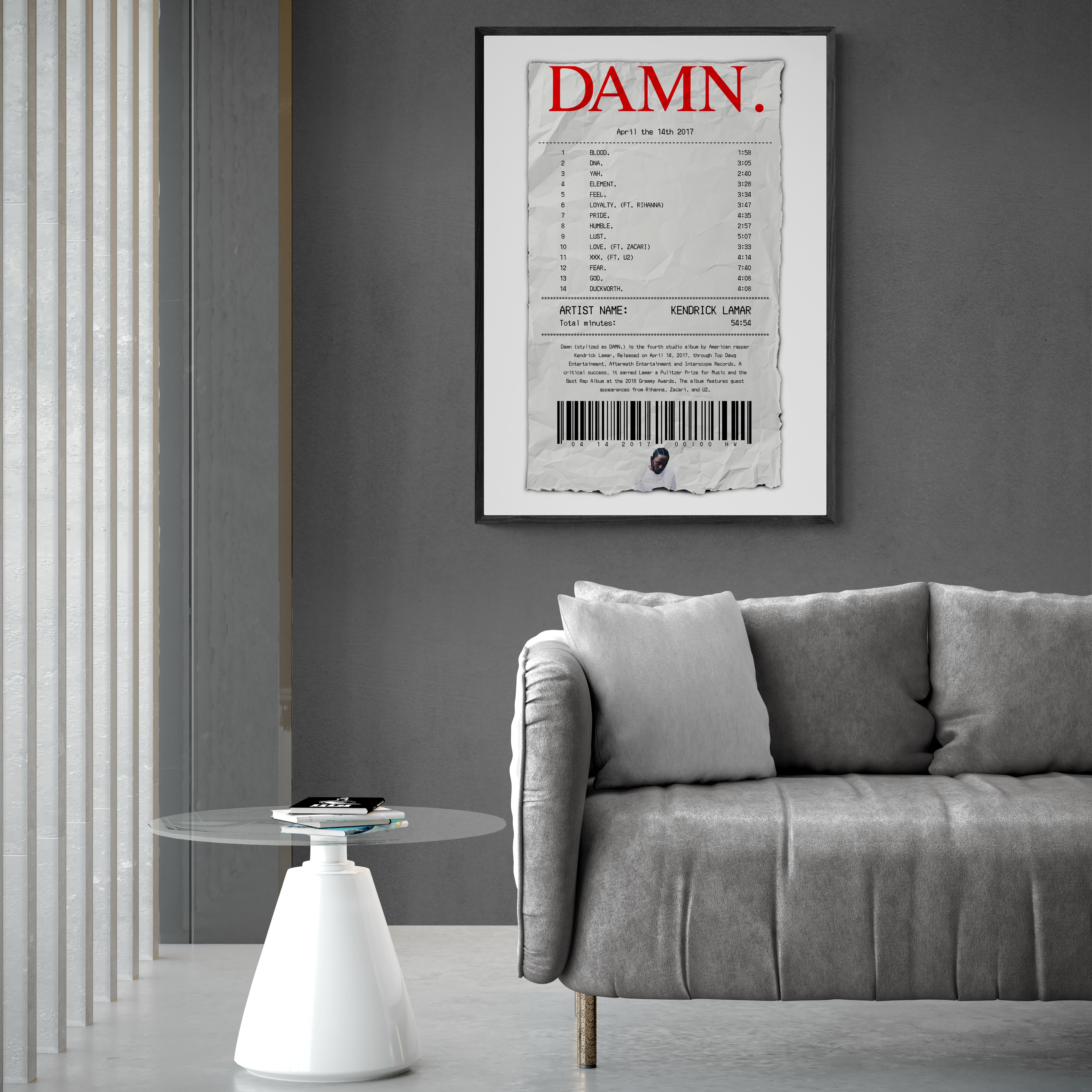 DAMN. Receipt - Poster