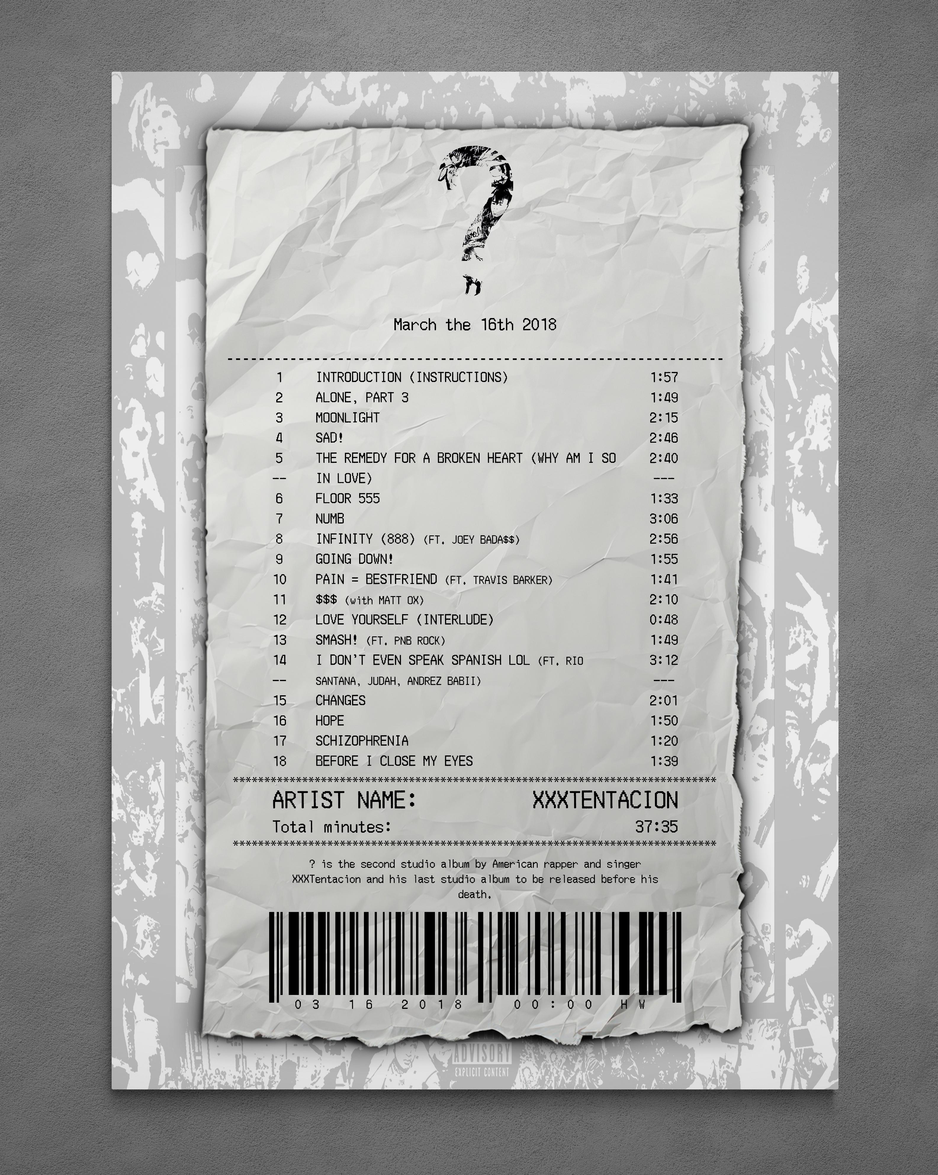 "?" Receipt - Poster