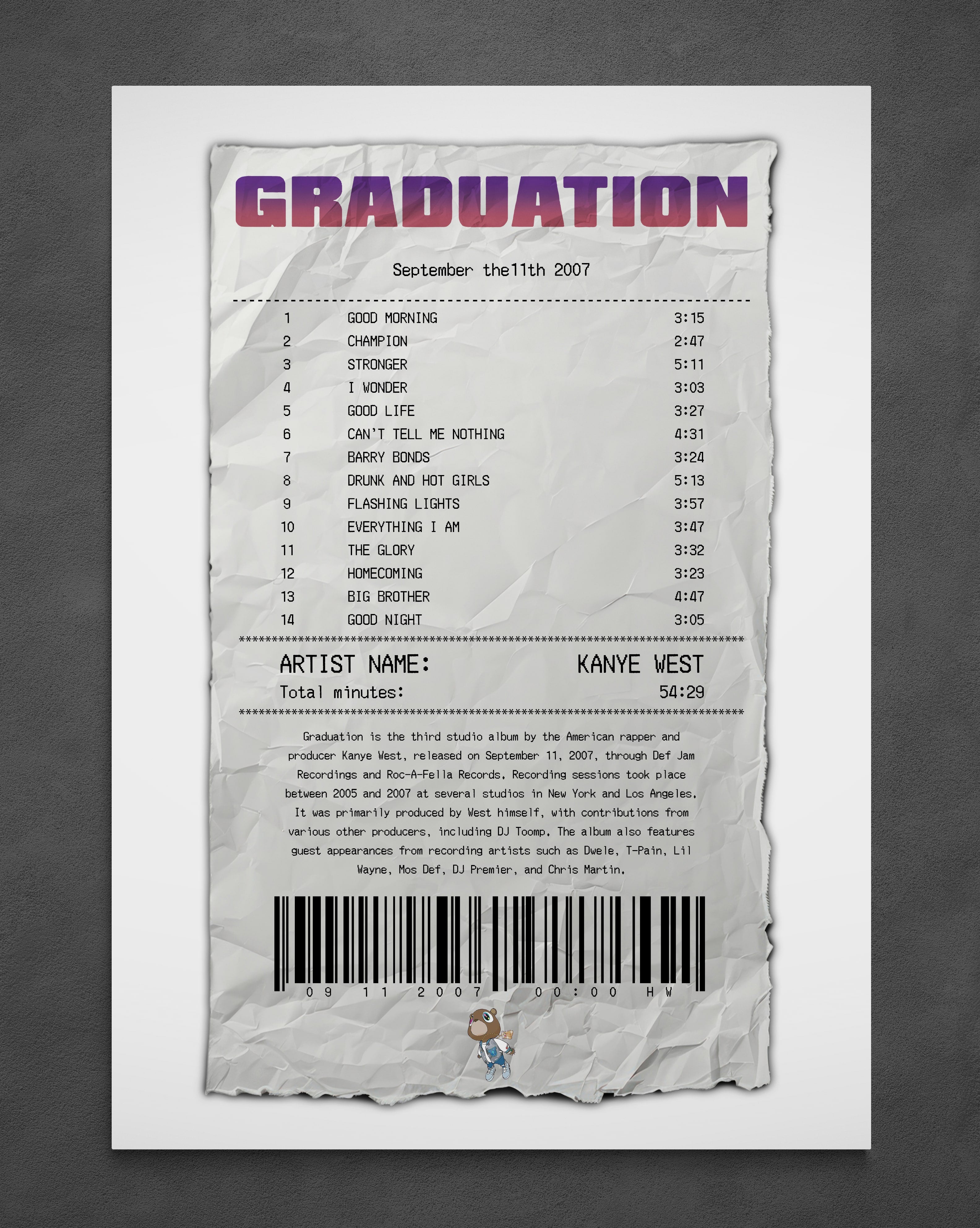 Graduation Receipt - Poster