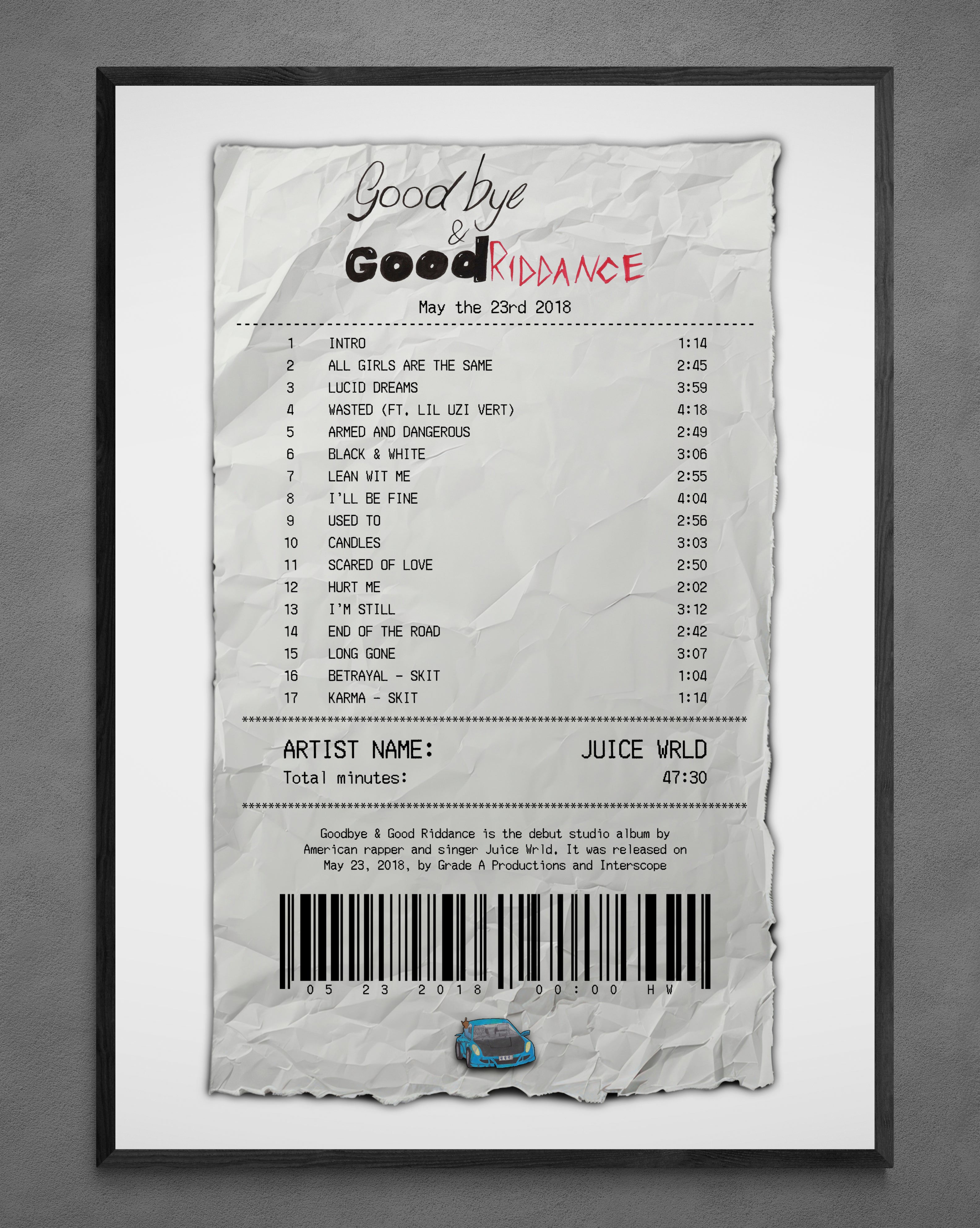 Goodbye & Good Riddance Receipt - Poster
